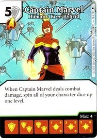 Captain Marvel - Human/Kree Hybrid (78) - Dice Masters Single