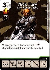 Nick Fury - Life Model Decoy (92) - Dice Masters Single