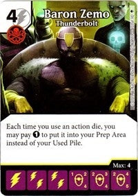 Baron Zemo - Thunderbolt (107) - Dice Masters Single