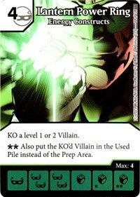 Lantern Power Ring - Energy Constructs (94) - Dice Masters Single