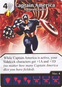 Captain America - Natural Leader (5) - Dice Masters Single