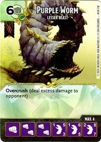 Purple Worm - Lesser Beast (49) - Dice Masters Single
