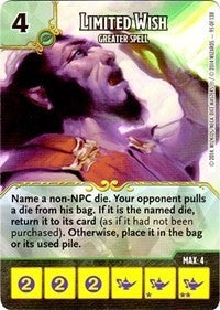 Limited Wish - Greater Spell (95) - Dice Masters Single