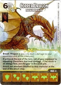 Copper Dragon - Paragon Undead Dragon (98) - Dice Masters Single