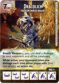 Dracolich - Paragon Undead Dragon (99) - Dice Masters Single