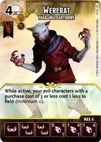 Wererat - Paragon Lycanthrope (119) - Dice Masters Single