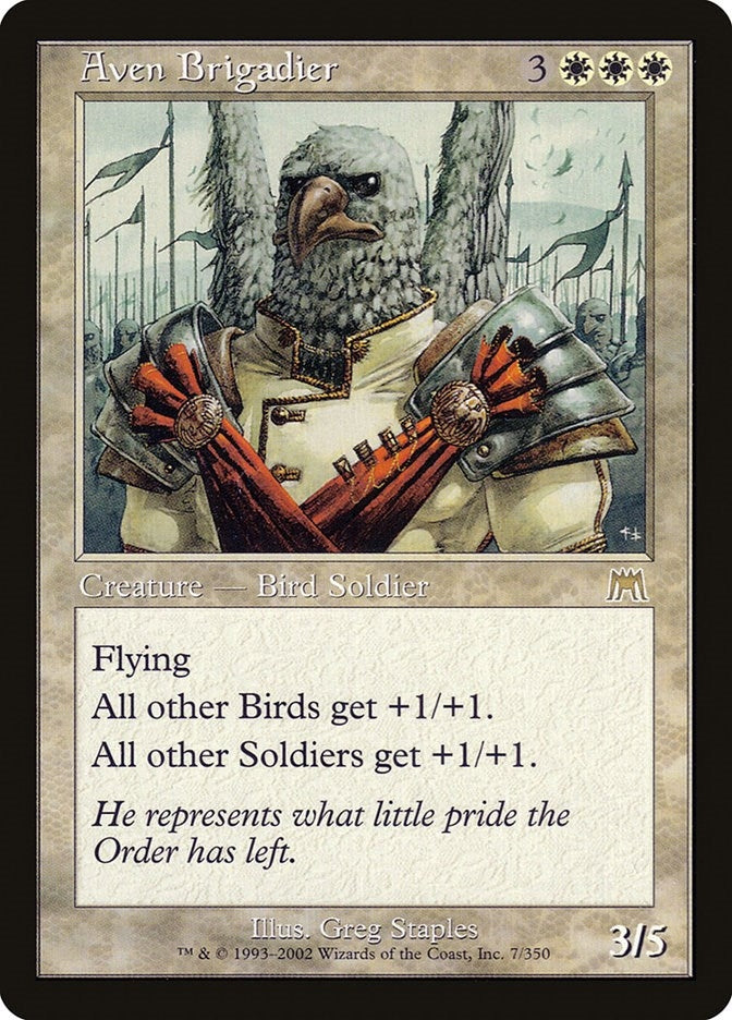 Image for Aven Brigadier (7) (Onslaught) - Magic: The Gathering