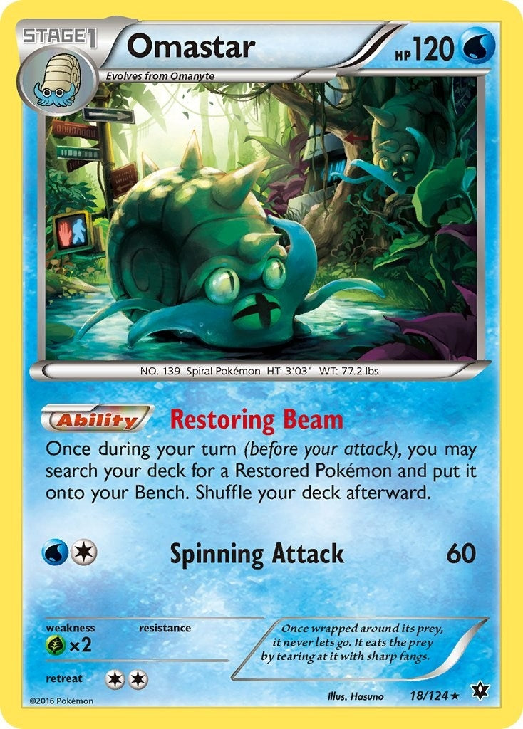 Image for Omastar (18/124) (XY - Fates Collide) - Pokemon