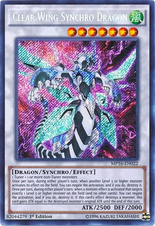 Clear Wing Synchro Dragon (16022) (MP16) - YuGiOh Single