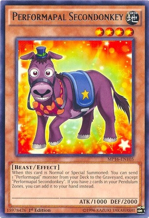 Performapal Secondonkey (16105) (MP16) - YuGiOh Single