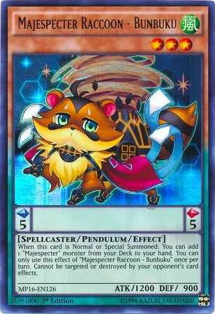 Majespecter Raccoon - Bunbuku (16126) (MP16) - YuGiOh Single