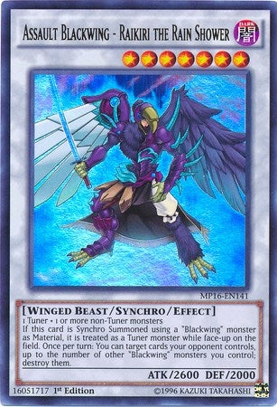 Assault Blackwing - Raikiri the Rain Shower (16141) (MP16) - YuGiOh Single