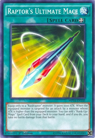 Raptor’s Ultimate Mace (16145) (MP16) - YuGiOh Single