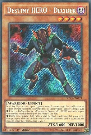 Destiny HERO - Decider (3) (DESO) - YuGiOh Single