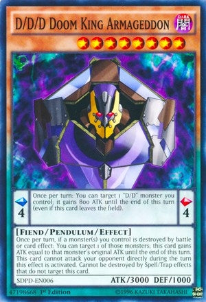 D/D/D Doom King Armageddon (6) (SDPD) - YuGiOh Single