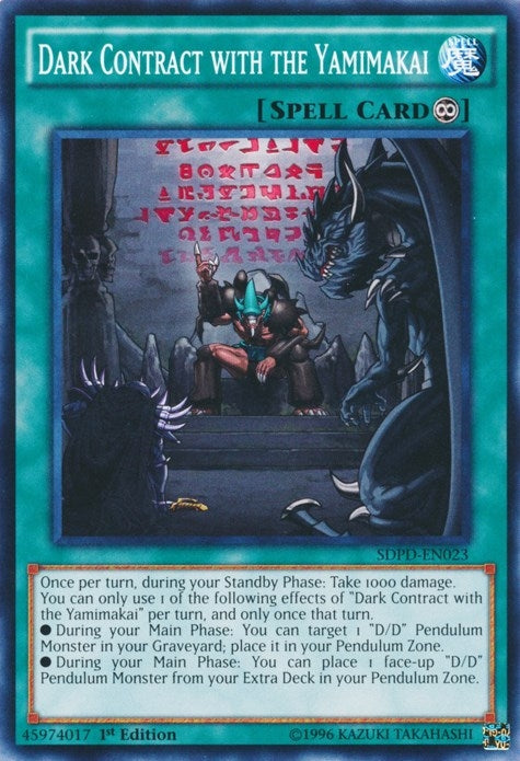Dark Contract with the Yamimakai (23) (SDPD) - YuGiOh Single