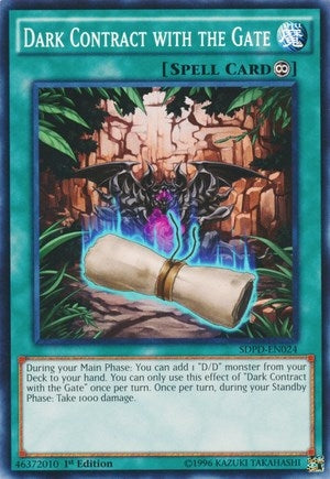 Dark Contract with the Gate (24) (SDPD) - YuGiOh Single