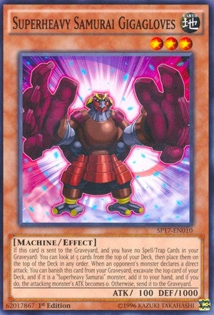 Superheavy Samurai Gigagloves (Starfoil) (17010) (SP17) - YuGiOh Single