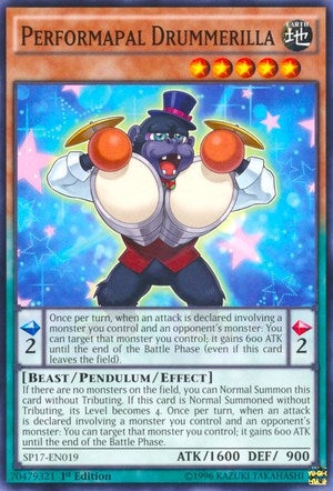 Performapal Drummerilla (Starfoil) (17019) (SP17) - YuGiOh Single