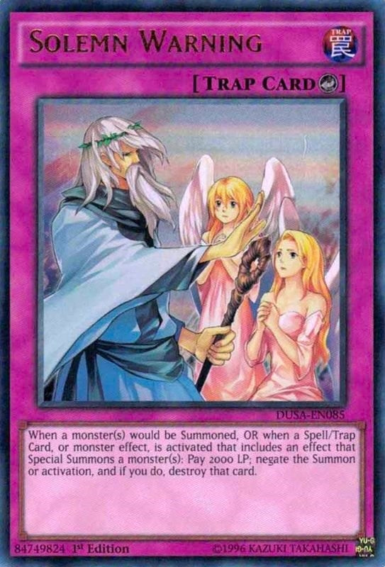 Solemn Warning (85) (DUSA) - YuGiOh Single