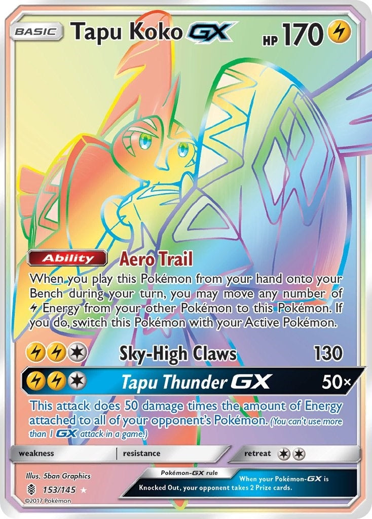 Image for Tapu Koko GX (Secret) (153/145) (SM - Guardians Rising) - Pokemon
