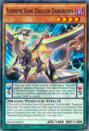 Supreme King Dragon Darkwurm (19) (MACR) - YuGiOh Single