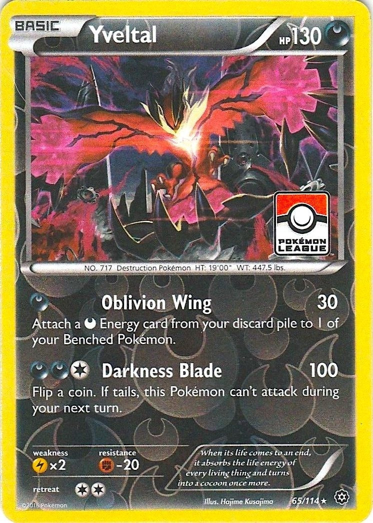 Image for Yveltal - 65/114 (Pokemon League) (065/114) (League & Championship Cards) - Pokemon