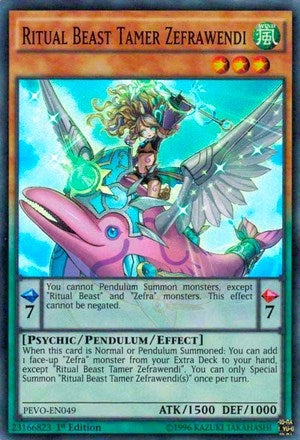 Ritual Beast Tamer Zefrawendi (49) (PEVO) - YuGiOh Single