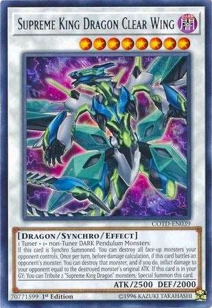 Supreme King Dragon Clear Wing (39) (COTD) - YuGiOh Single