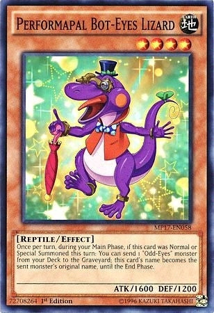 Performapal Bot-Eyes Lizard (17058) (MP17) - YuGiOh Single