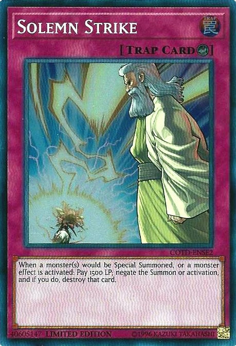 Solemn Strike (2) (COTD) - YuGiOh Single