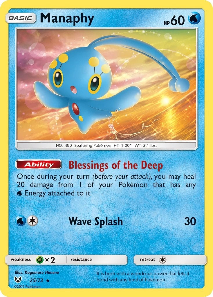 Image for Manaphy (25/73) (Shining Legends) - Pokemon