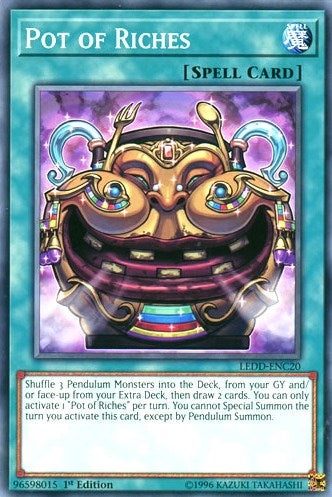 Pot of Riches (20) (LEDD) - YuGiOh Single