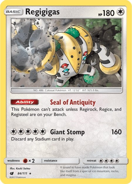 Image for Regigigas (84/111) (SM - Crimson Invasion) - Pokemon
