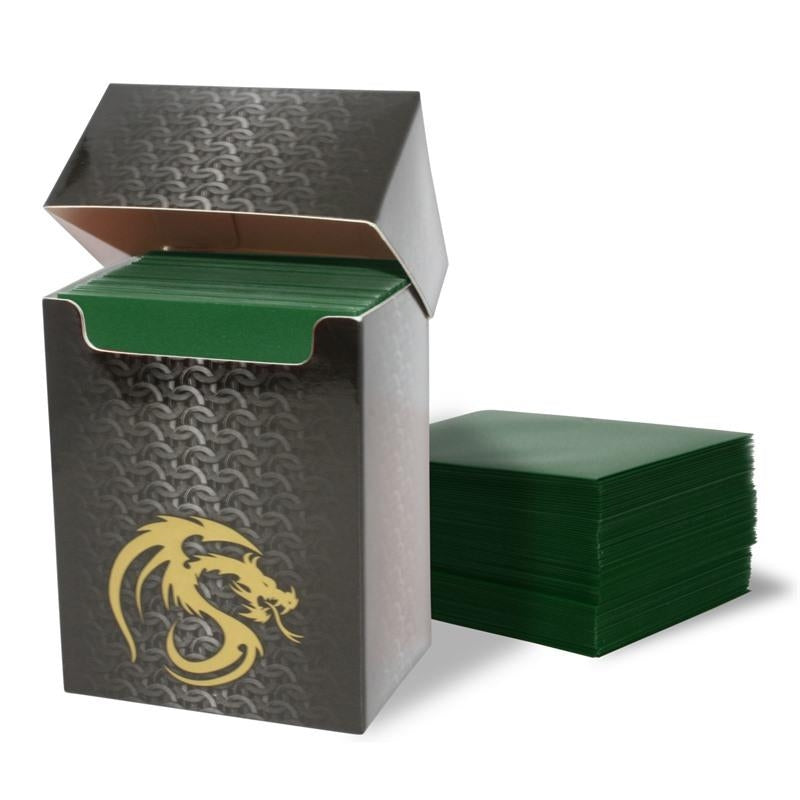 Image for Deck Guards Double Matte Standard - Green (80-Pack) - Card Sleeves