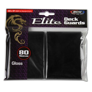 Image for Elite Deck Guards - Glossy Standard - Black (80-Pack) - Card Sleeves