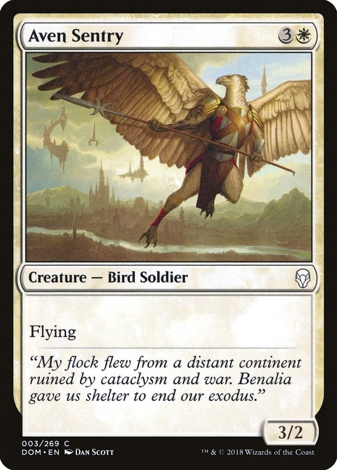Image for Aven Sentry (3) (Dominaria) - Magic: The Gathering
