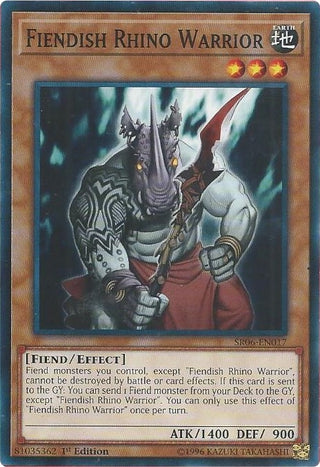 Fiendish Rhino Warrior (6017) (SR06) - YuGiOh Single