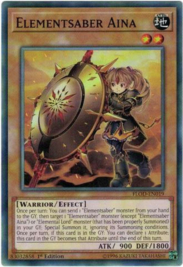 Elementsaber Aina (19) (FLOD) - YuGiOh Single