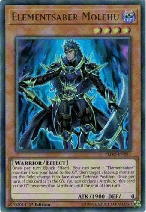 Elementsaber Molehu (24) (FLOD) - YuGiOh Single