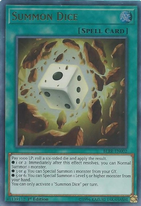 Summon Dice (2) (BLRR) - YuGiOh Single