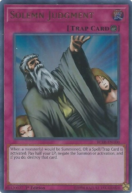 Solemn Judgment (100) (BLRR) - YuGiOh Single