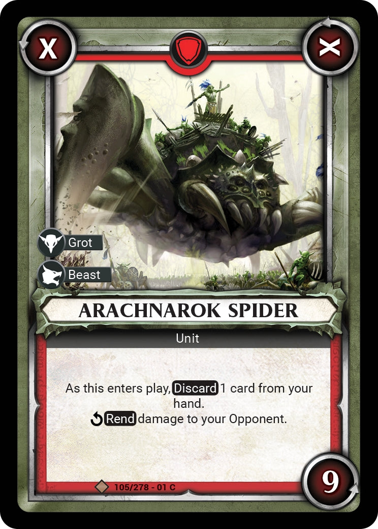 Arachnarok Spider (Unclaimed) (WHAOSC) - Warhammer Age of Sigmar Champions TCG Single