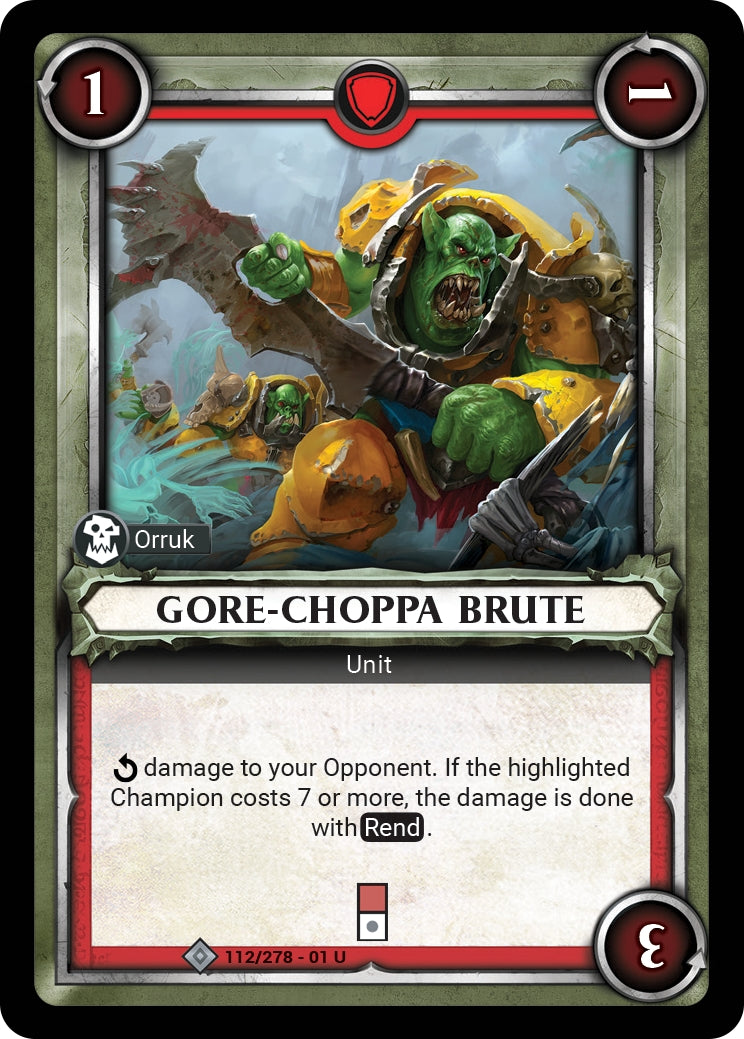Gore-Choppa Brute (Claimed) (WHAOSC) - Warhammer Age of Sigmar Champions TCG Single