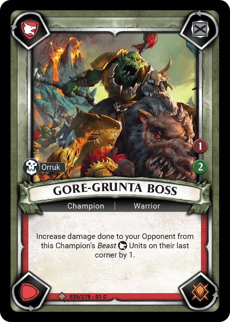 Gore-Grunta Boss (Unclaimed) (WHAOSC) - Warhammer Age of Sigmar Champions TCG Single