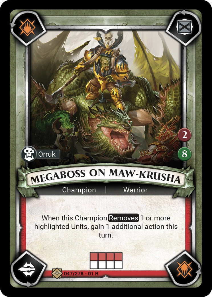 Megaboss on Maw-Krusha (Unclaimed) (WHAOSC) - Warhammer Age of Sigmar Champions TCG Single