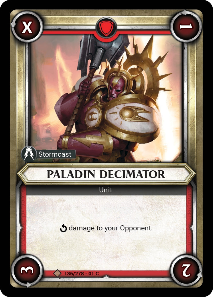 Paladin Decimator (Unclaimed) (WHAOSC) - Warhammer Age of Sigmar Champions TCG Single