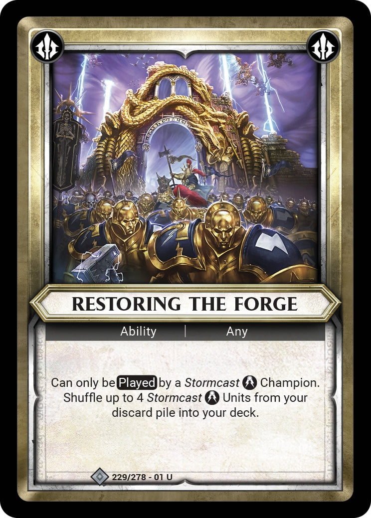 Restoring the Forge (Claimed) (WHAOSC) - Warhammer Age of Sigmar Champions TCG Single