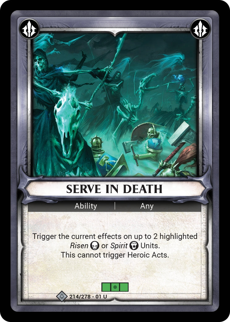 Serve in Death (Claimed) (WHAOSC) - Warhammer Age of Sigmar Champions TCG Single