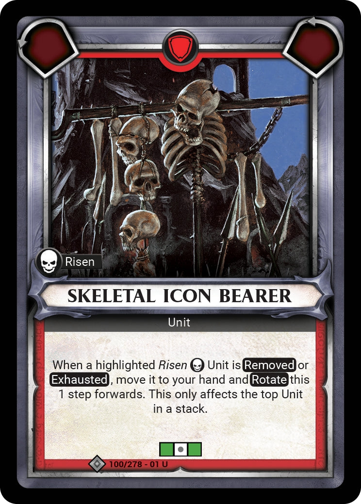 Skeletal Icon Bearer (Unclaimed) (WHAOSC) - Warhammer Age of Sigmar Champions TCG Single